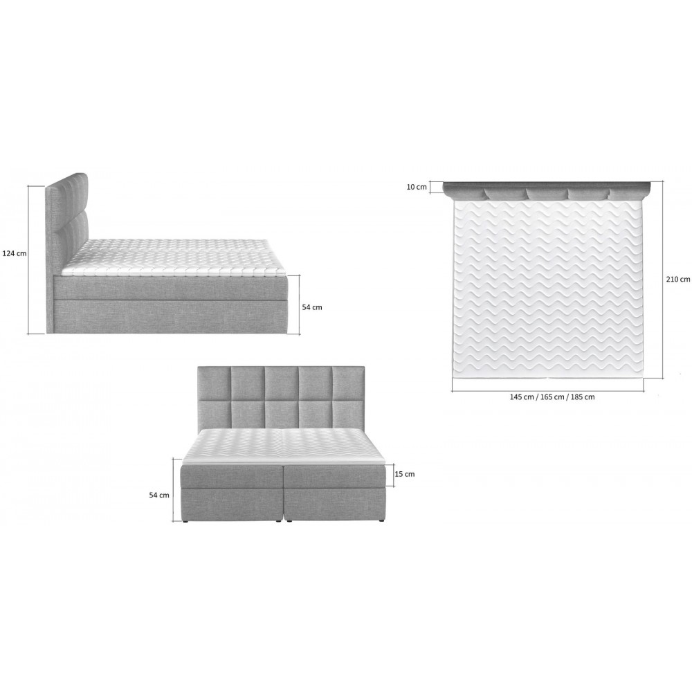 Επενδυμένο κρεβάτι Godleave-140 x 200-Mauro
