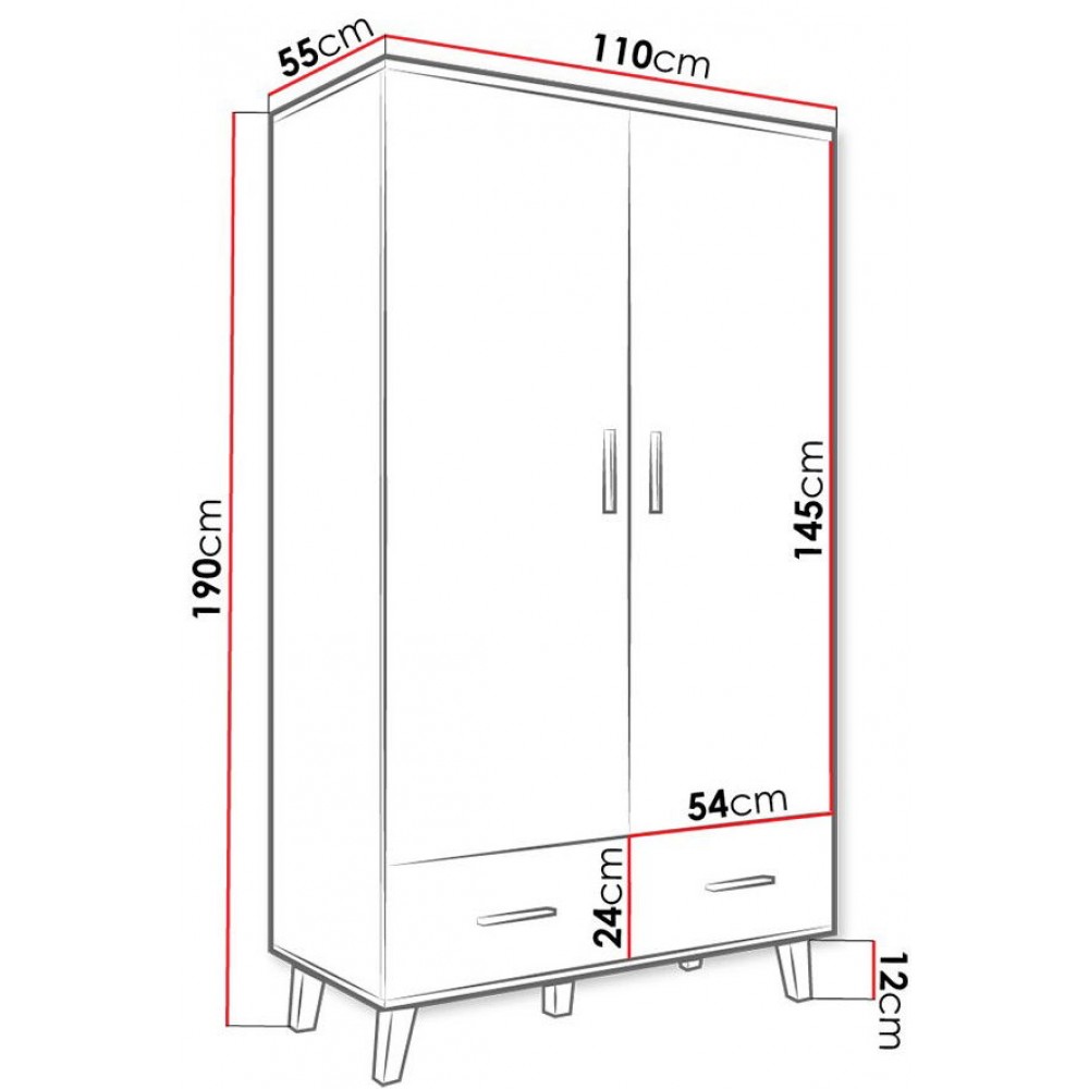 Ντουλάπα Lotta δίφυλλη