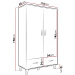 Ντουλάπα Lotta δίφυλλη