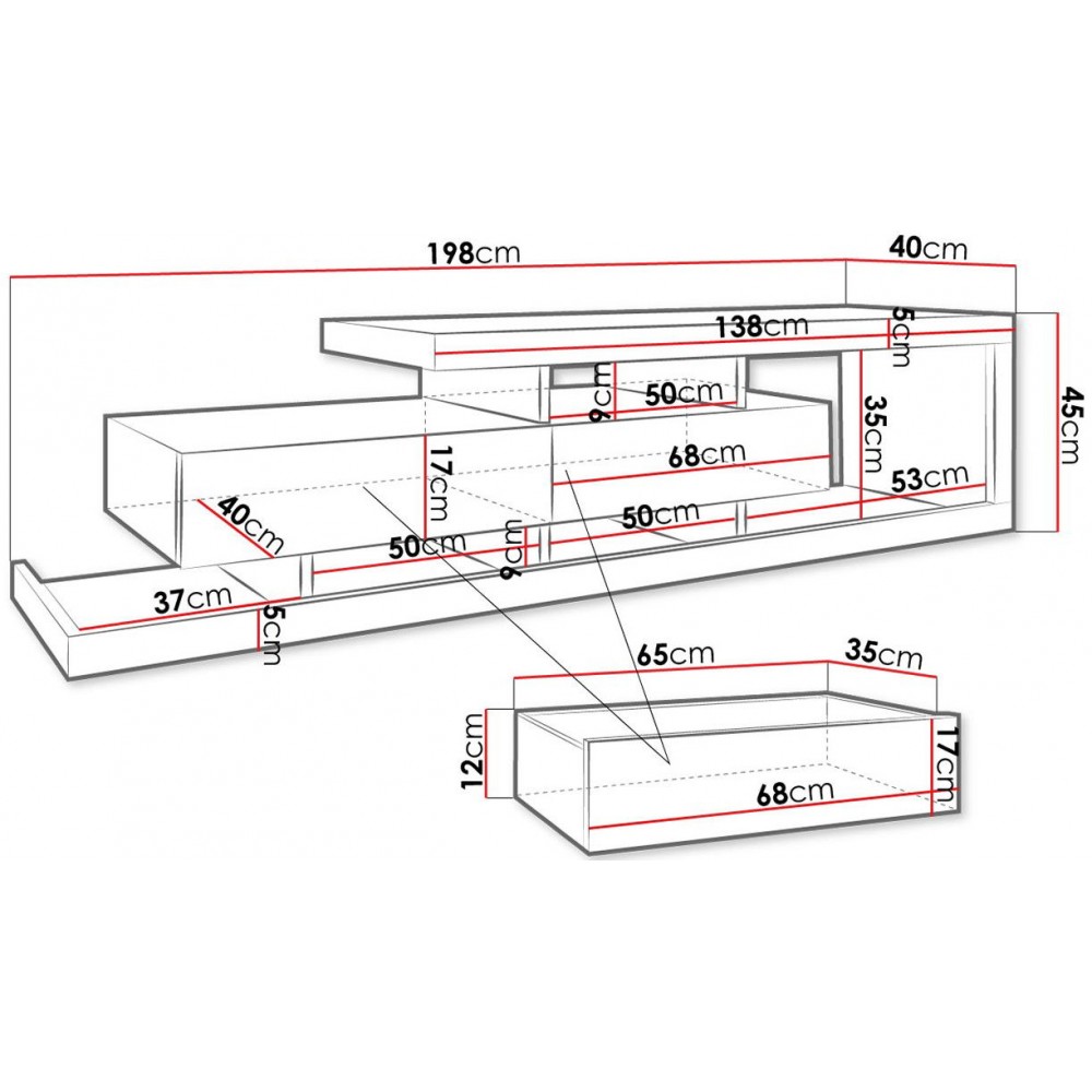 Έπιπλο τηλεόρασης Tuskana