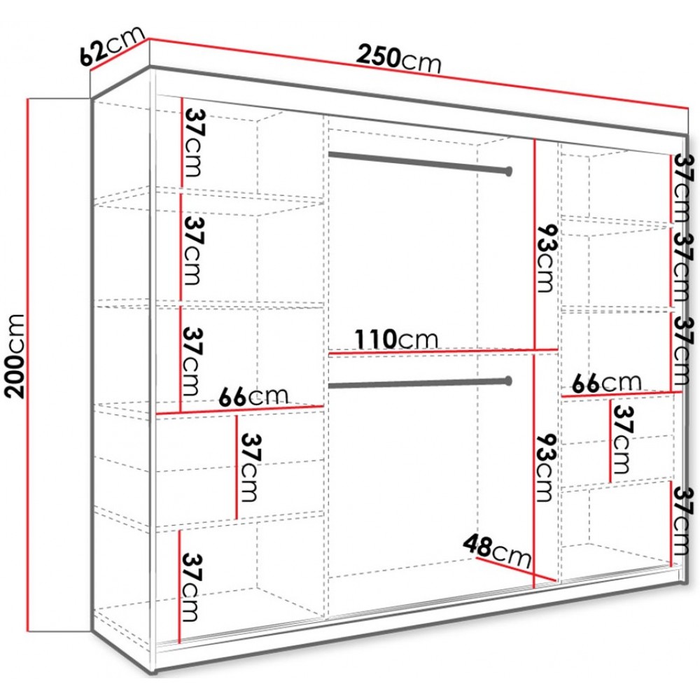 Ντουλάπα Marmur Plus ΙΙ-Mauro Marmaro