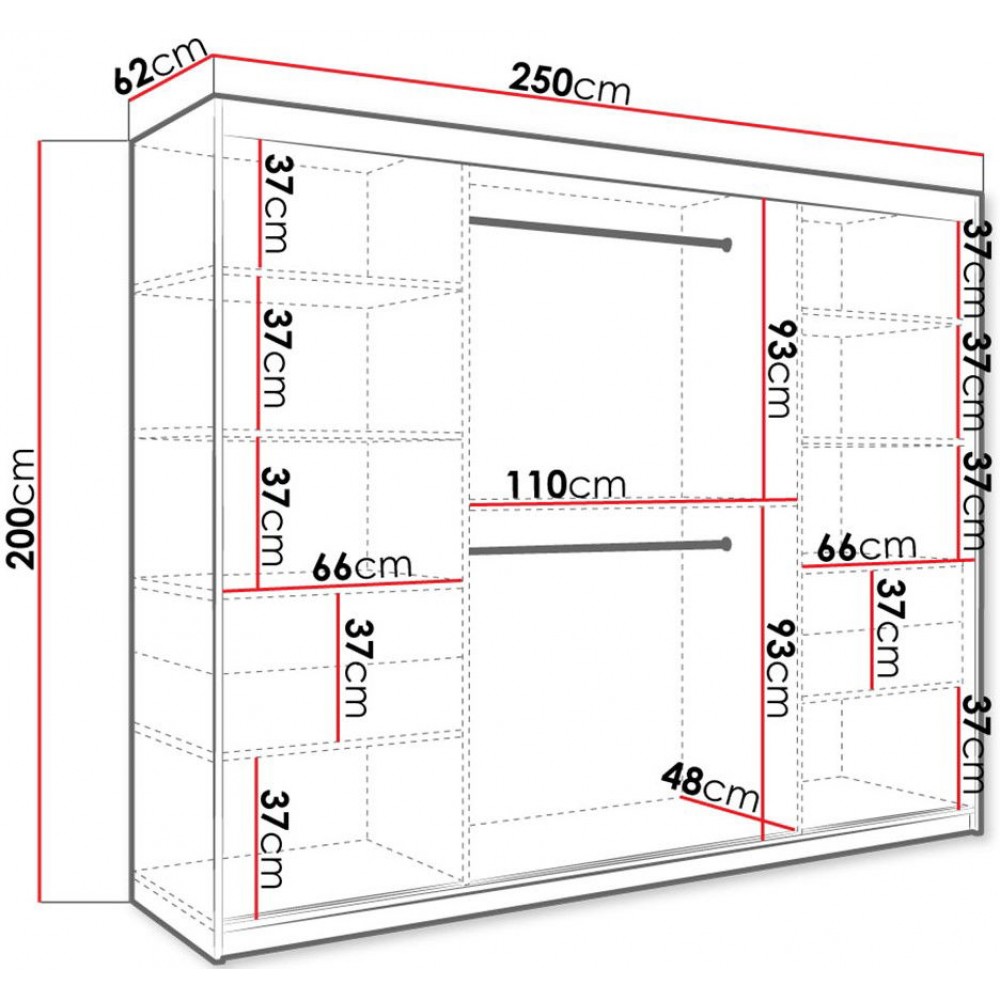 Ντουλάπα Marmur Plus II-Leuko Marmaro
