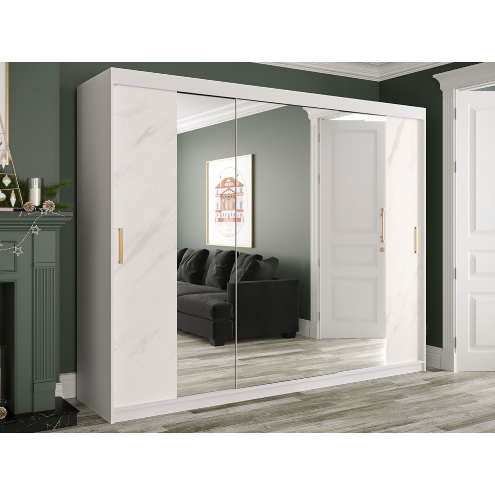 Ντουλάπα Marmur Plus II-Leuko Marmaro