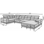 Γωνιακός καναπές Lamotta-Αριστερή-Mauro