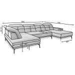 Γωνιακός καναπές Lamotta II-Αριστερή-Mpez Skouro