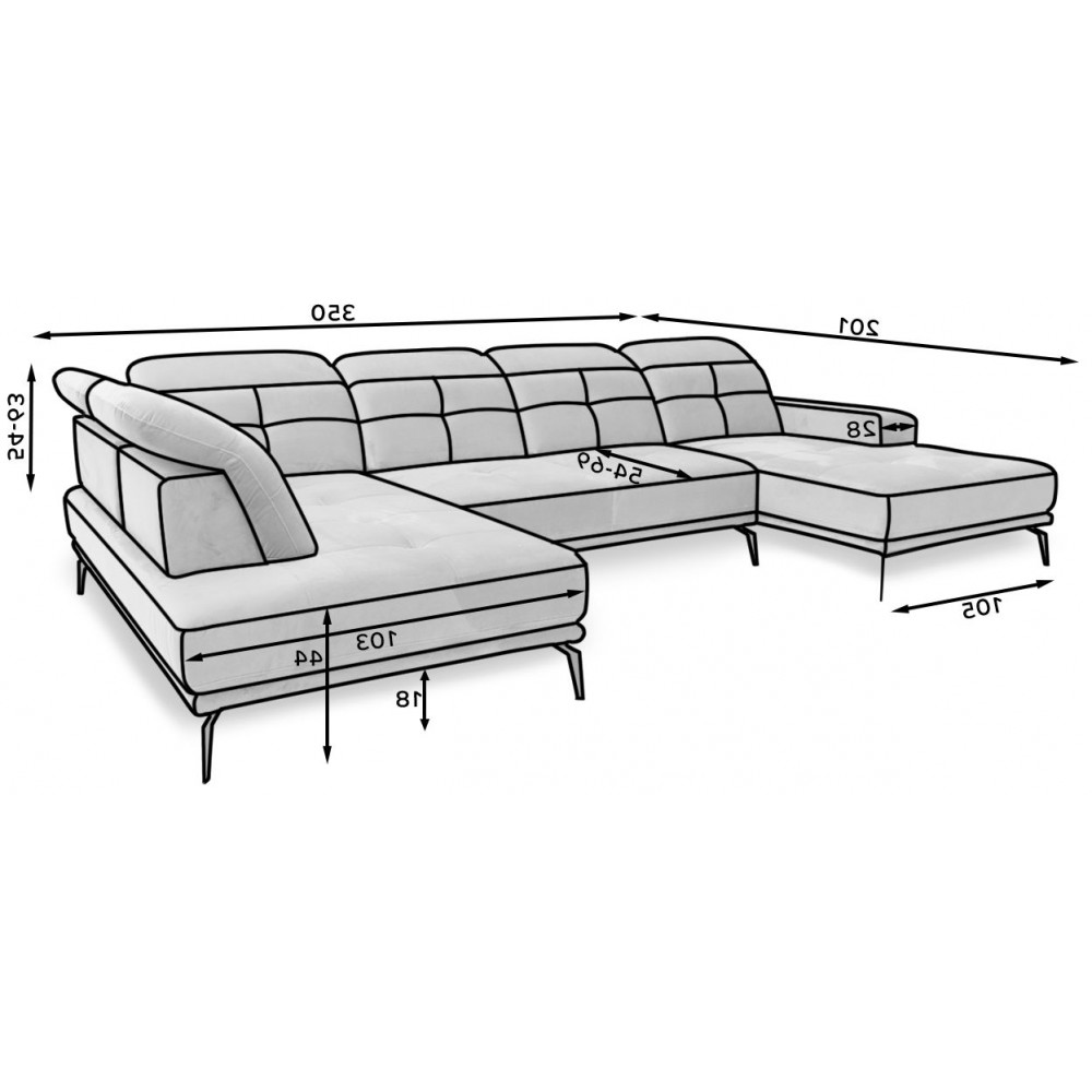 Γωνιακός καναπές Lamotta II-Αριστερή-Mpez Anoixto