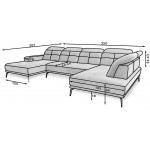 Γωνιακός καναπές Lamotta II-Δεξιά-Gkri Anoixto