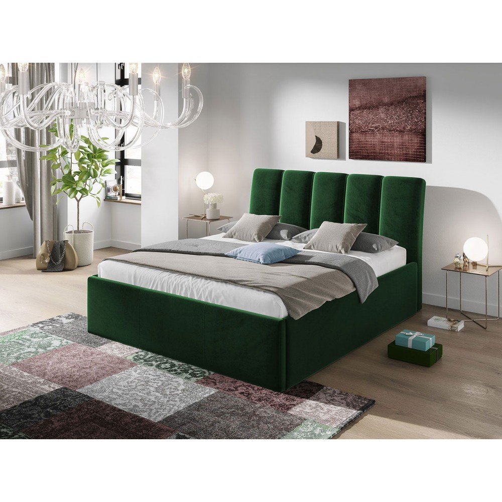 Επενδυμένο κρεβάτι Sensi-Prasino-160 x 200