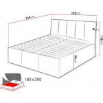 Επενδυμένο κρεβάτι Sensi-Prasino-180 x 200