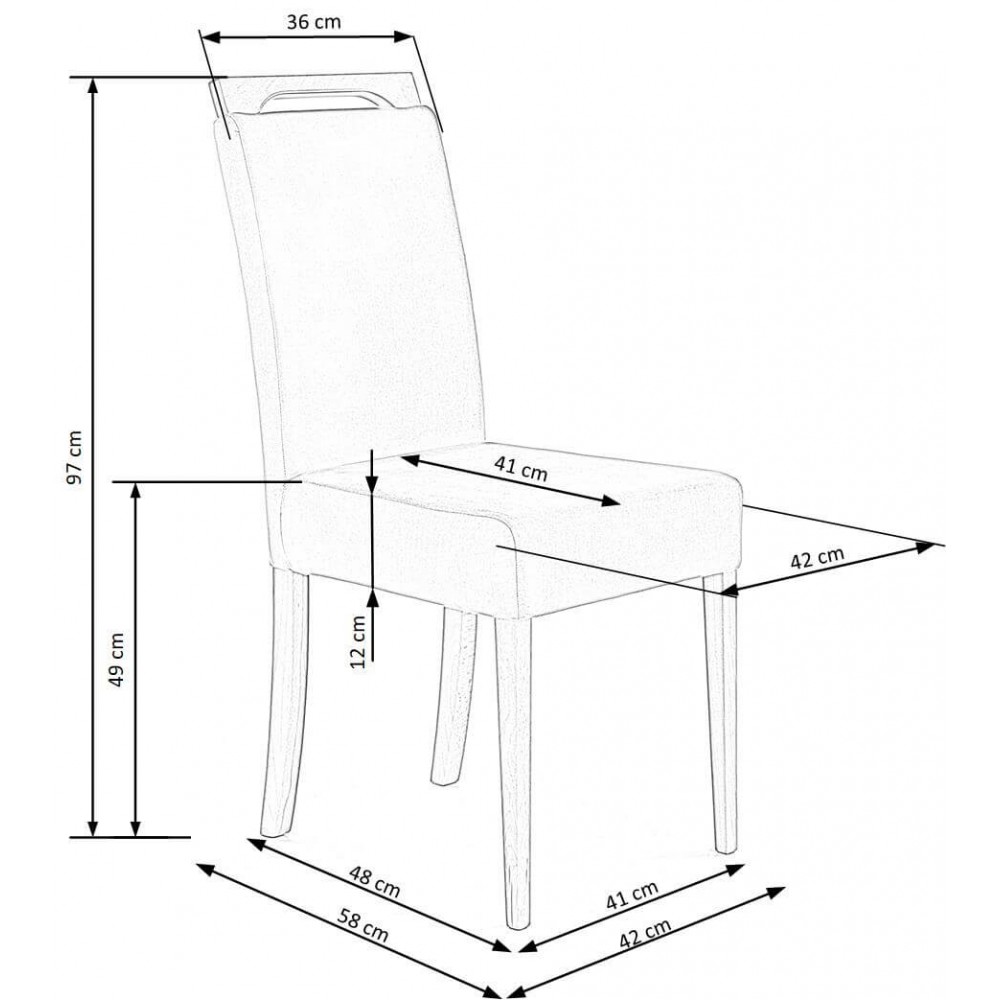 Καρέκλα Clara-Gkri-mauro