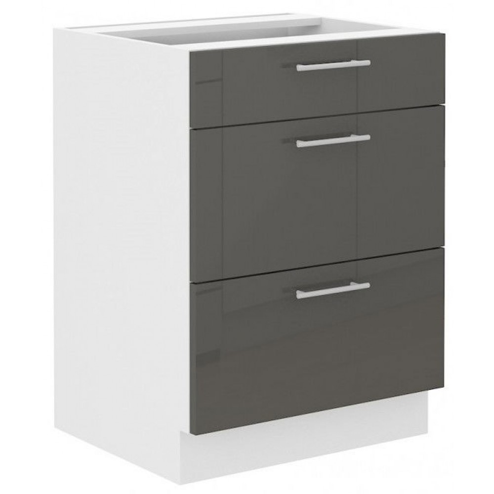 Επιδαπέδιο ντουλάπι Lyona 60 D 3S BB-Gkri