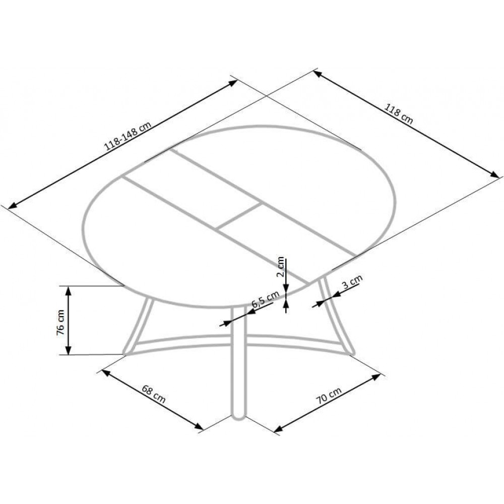 Τραπέζι Morena επεκτεινόμενο