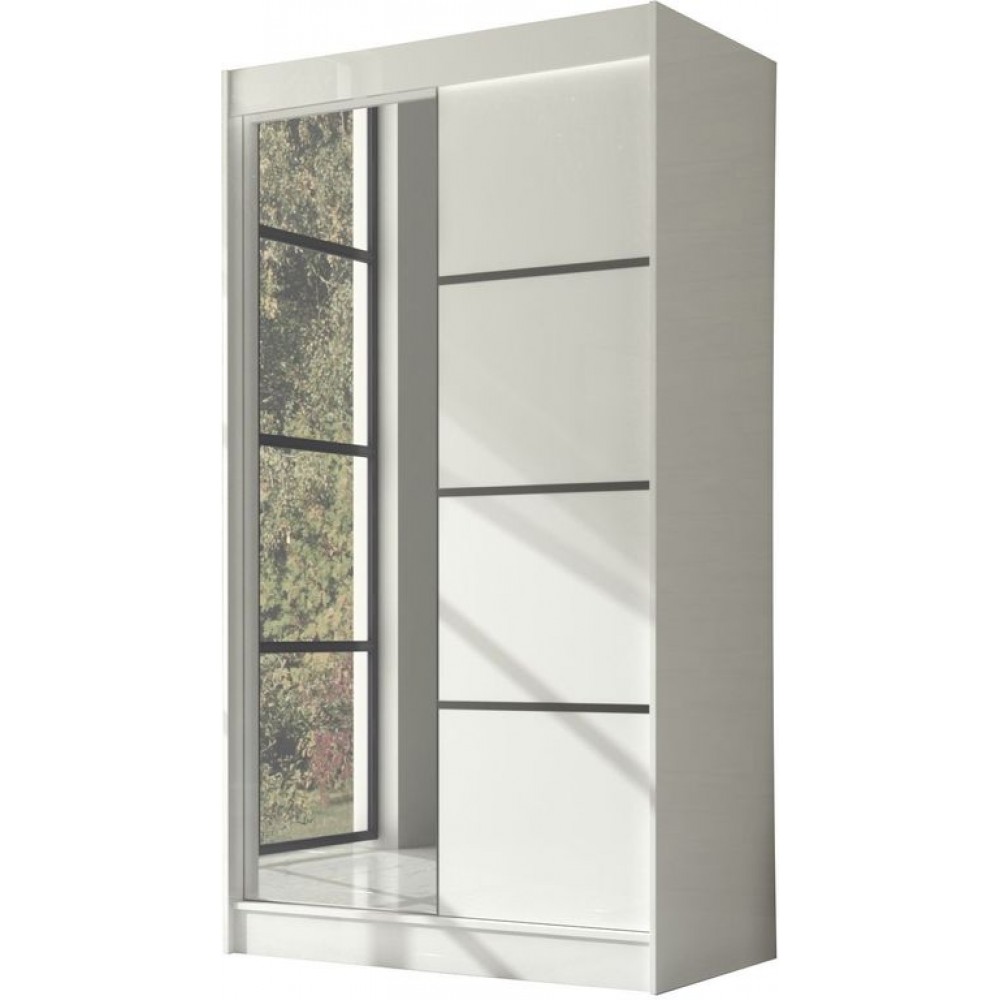 Ντουλάπα Ribeiro 120 συρόμενη-Leuko 120x61x215