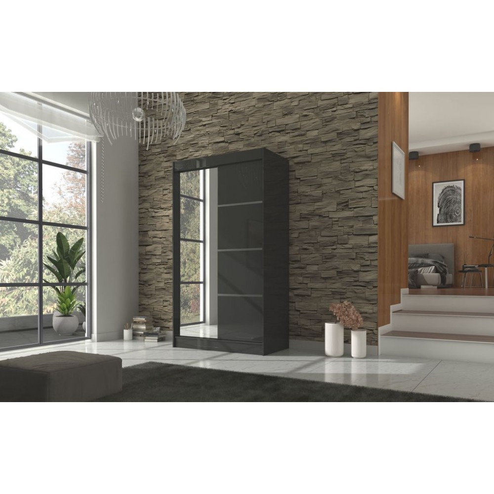 Ντουλάπα Ribeiro 120 συρόμενη-Mauro 120x61x215