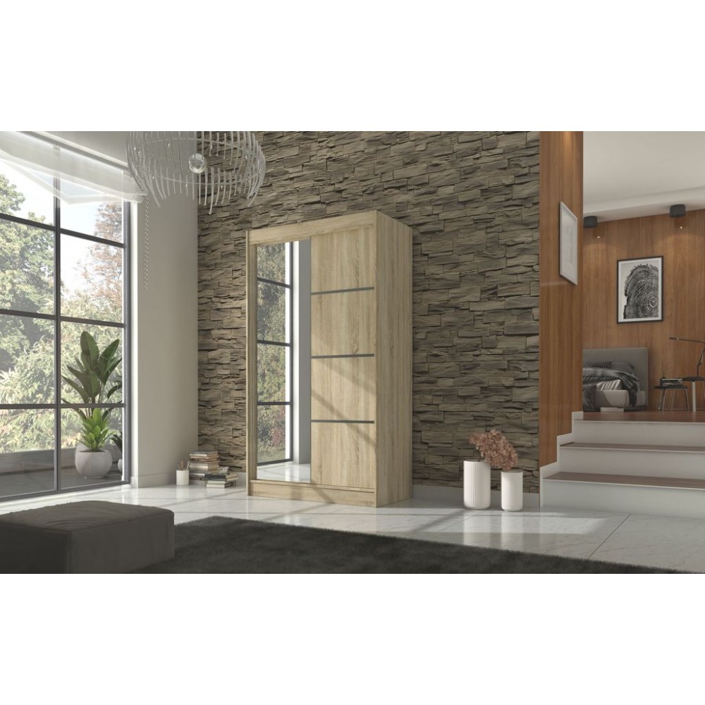 Ντουλάπα Ribeiro 120 συρόμενη-Drus anoixto 120x61x215