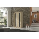 Ντουλάπα Furio 120 συρόμενη-Drus-Mauro 120x61x215