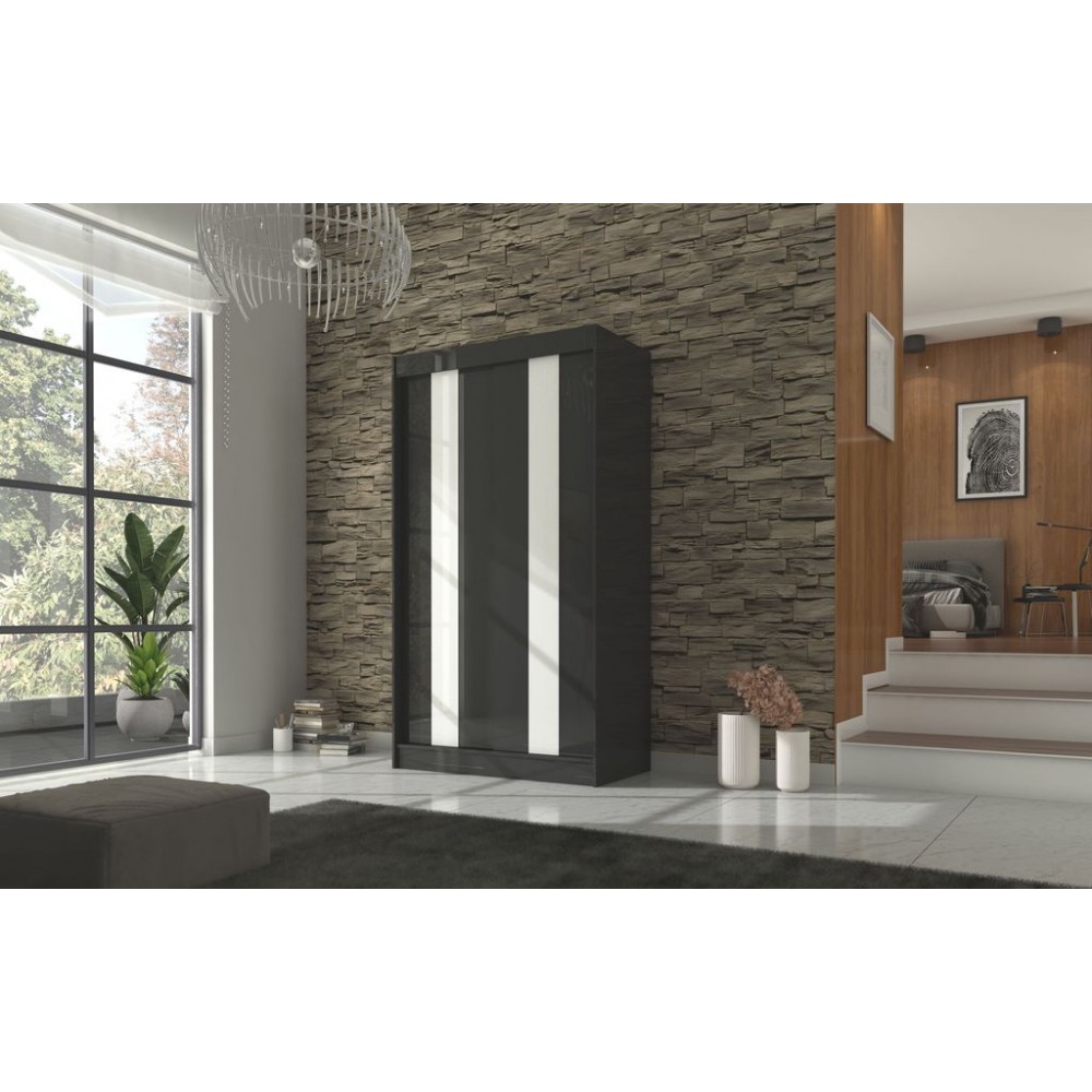 Ντουλάπα Furio 120 συρόμενη 120x61x215