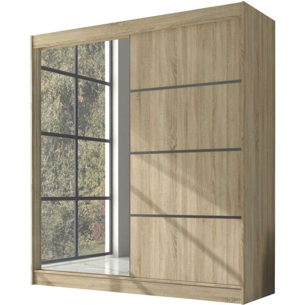 Ντουλάπα Ribeiro 200 συρόμενη 200x61x215