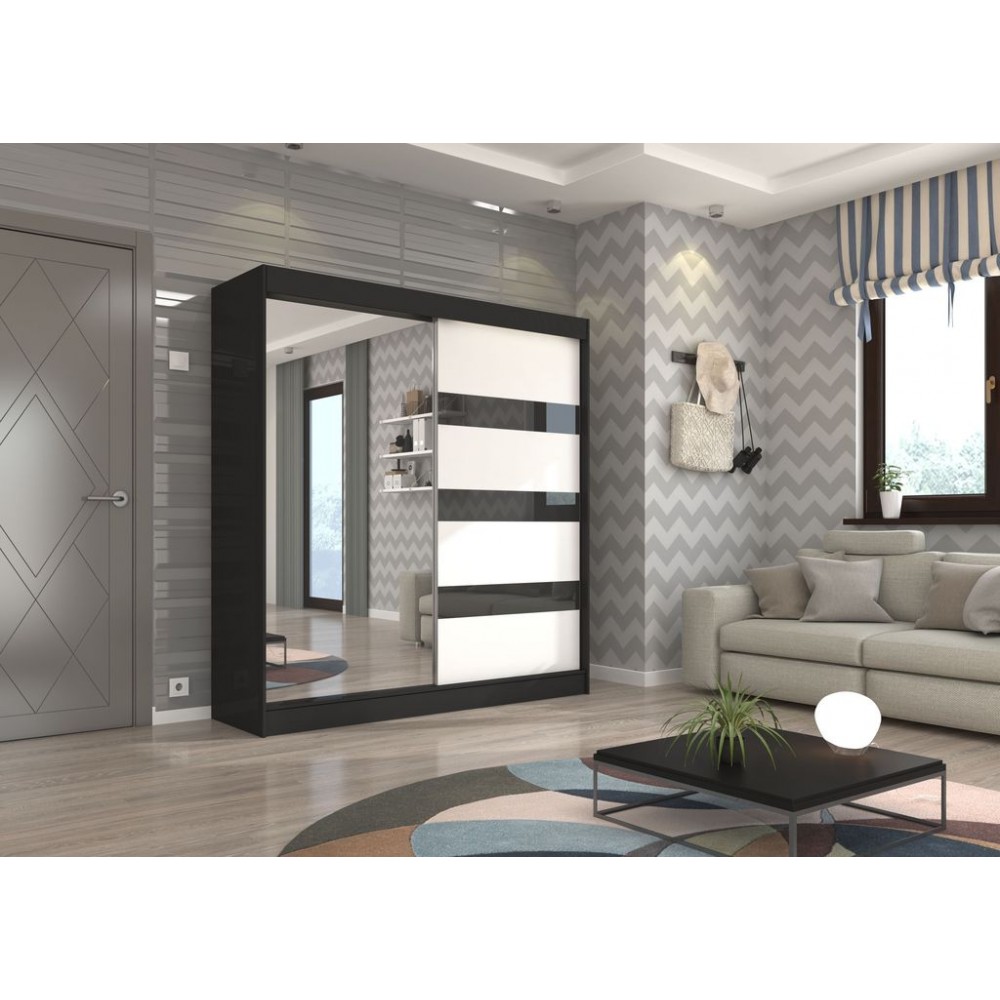Ντουλάπα Bissom 200 συρόμενη 200x61x215