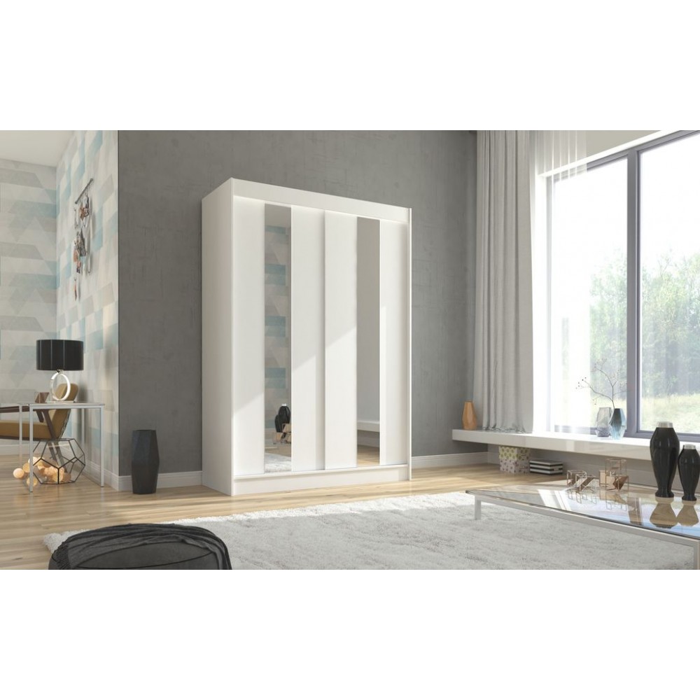 Ντουλάπα Norwich 150 συρόμενη-Leuko 150x61x215