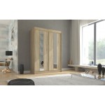 Ντουλάπα Norwich 150 συρόμενη-Drus anoixto 150x61x215