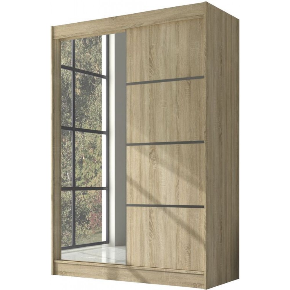 Ντουλάπα Ribeiro 150 συρόμενη-Drus anoixto 150x61x215