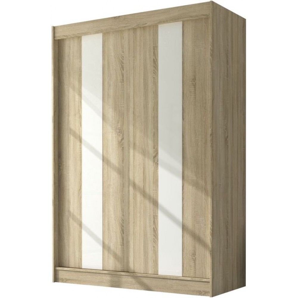 Ντουλάπα Furio 150 συρόμενη-Drus-Leuko 150x61x215