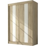 Ντουλάπα Furio 150 συρόμενη-Drus-Leuko 150x61x215