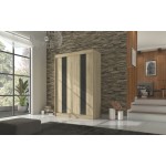 Ντουλάπα Furio 150 συρόμενη-Drus-Mauro 150x61x215
