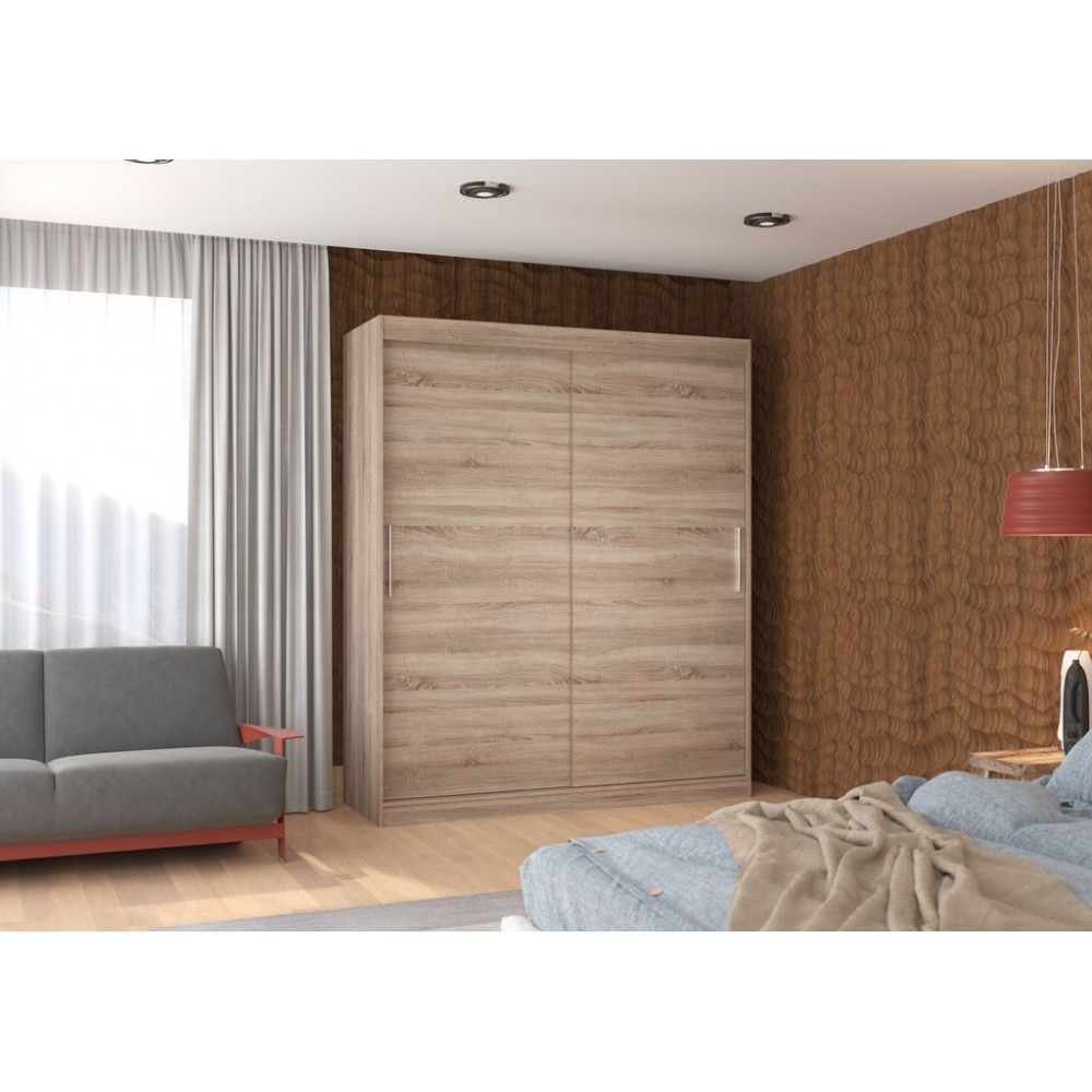 Ντουλάπα Nixon 180 συρόμενη-Drus Skouro 180x58x215