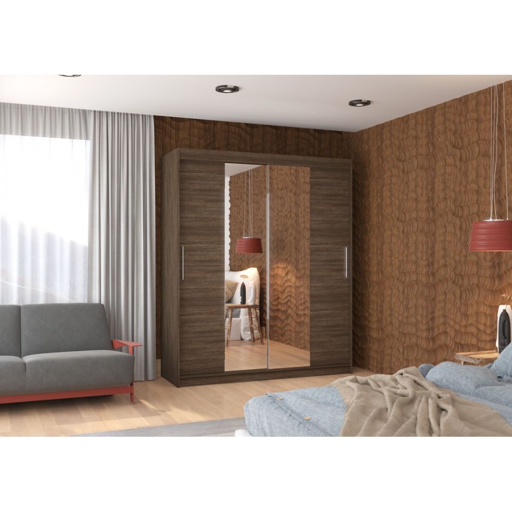 Ντουλάπα Kennedy 180 συρόμενη-Kafe 180x58x215