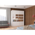 Ντουλάπα Getafe 180 συρόμενη-Leuko 180x58x215