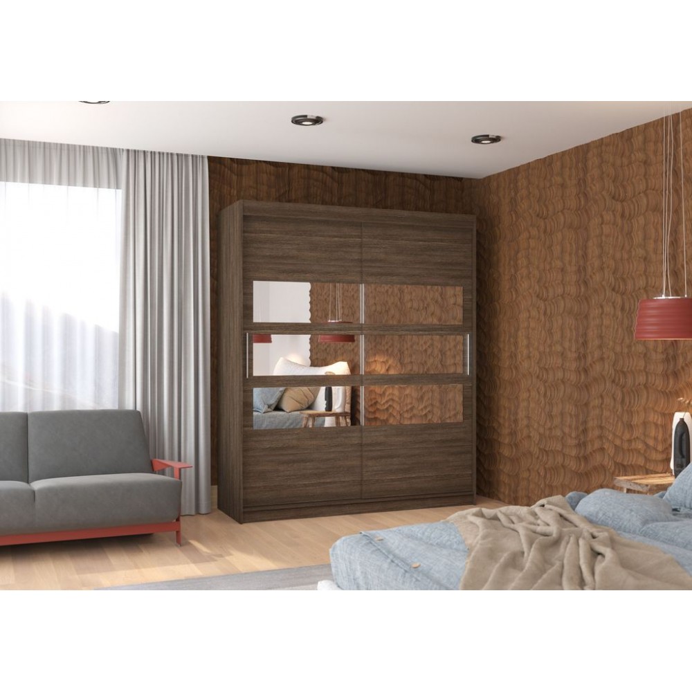 Ντουλάπα Getafe 180 συρόμενη-Kafe 180x58x215