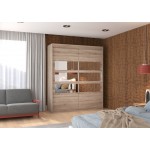 Ντουλάπα Getafe 180 συρόμενη-Drus Skouro 180x58x215