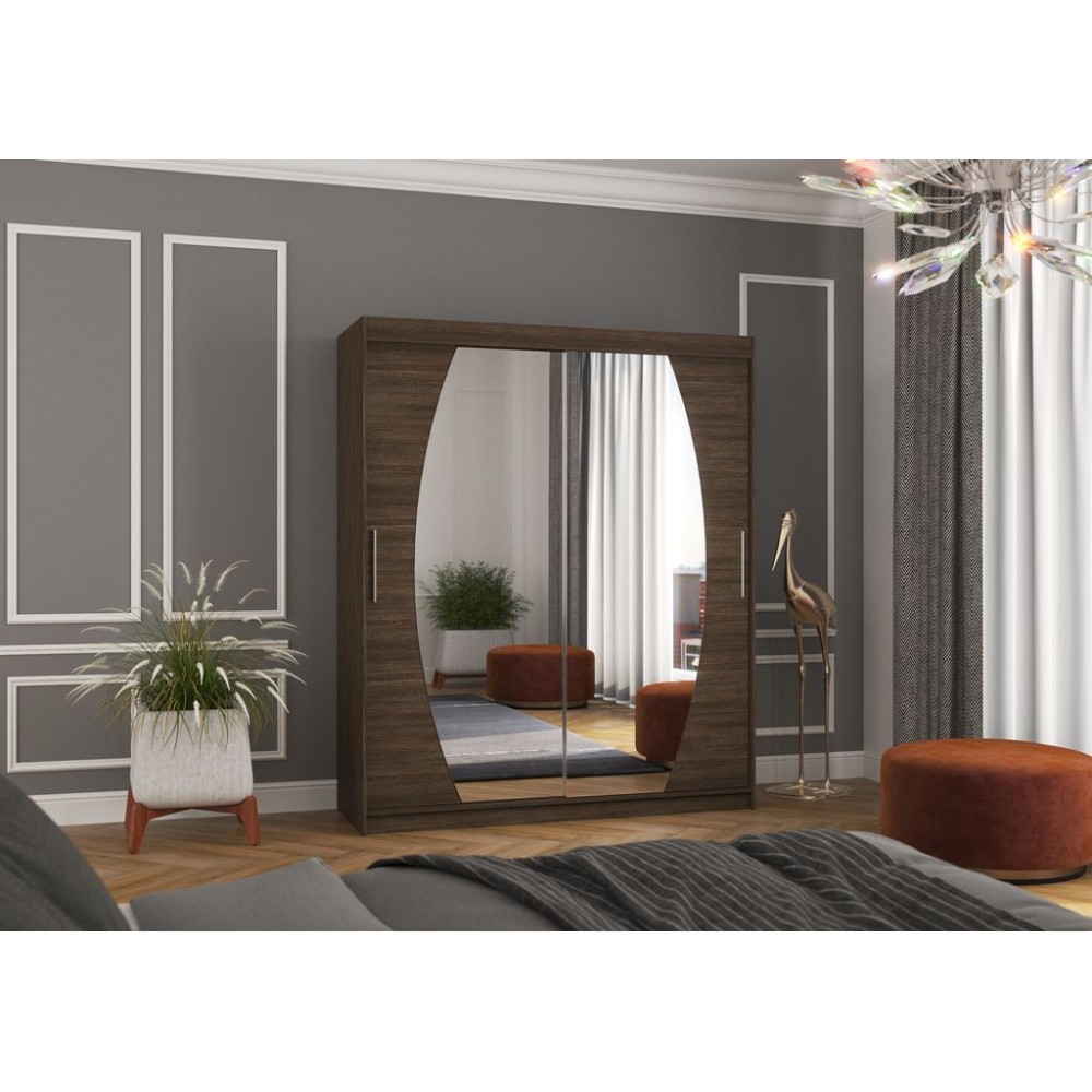 Ντουλάπα Marlo 180 συρόμενη-Kafe 180x58x215