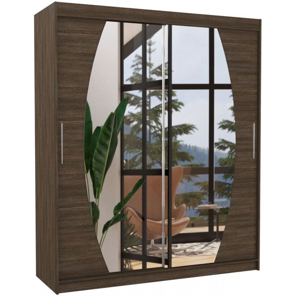 Ντουλάπα Marlo 180 συρόμενη-Kafe 180x58x215