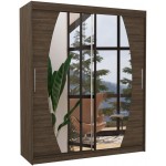 Ντουλάπα Marlo 180 συρόμενη-Kafe 180x58x215