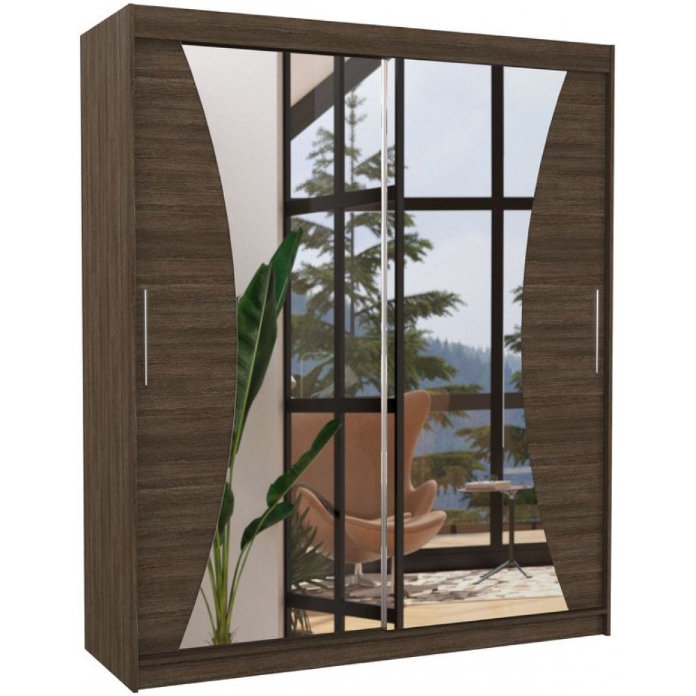 Ντουλάπα Dolph 180 συρόμενη-Kafe 180x58x215