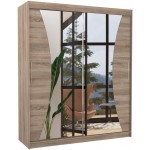 Ντουλάπα Dolph 180 συρόμενη-Drus Skouro 180x58x215