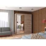 Ντουλάπα Fortnox 180 συρόμενη-Drus Skouro 180x58x215