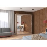 Ντουλάπα Lloyd 180 συρόμενη-Drus Skouro 180x58x215
