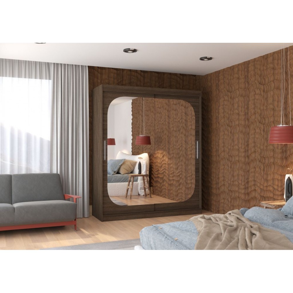 Ντουλάπα Tuscon 180 συρόμενη-Kafe 180x58x215