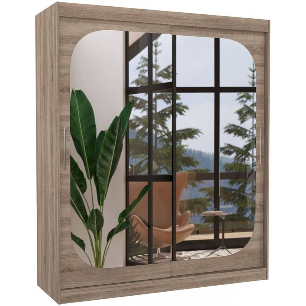 Ντουλάπα Tuscon 180 συρόμενη-Drus Skouro 180x58x215