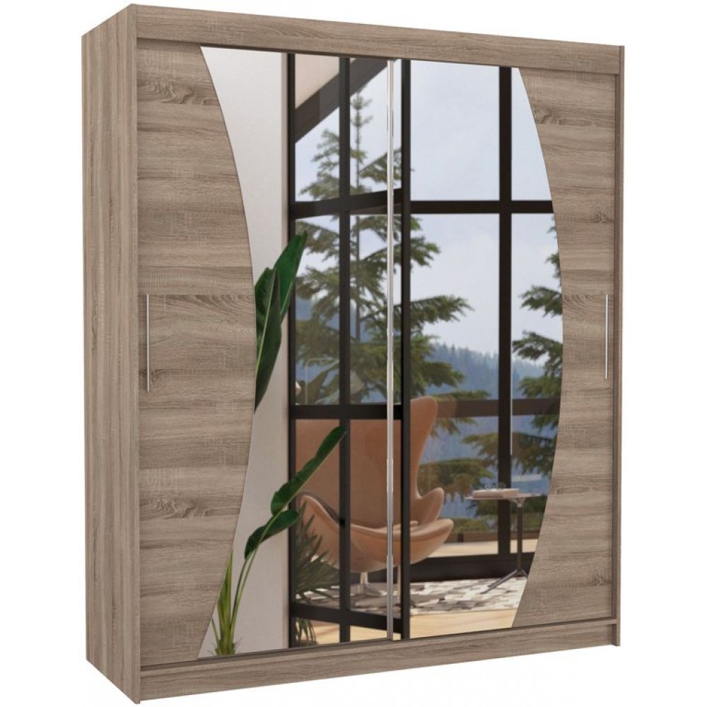 Ντουλάπα Madrigal 180 συρόμενη-Drus Skouro 180x58x215