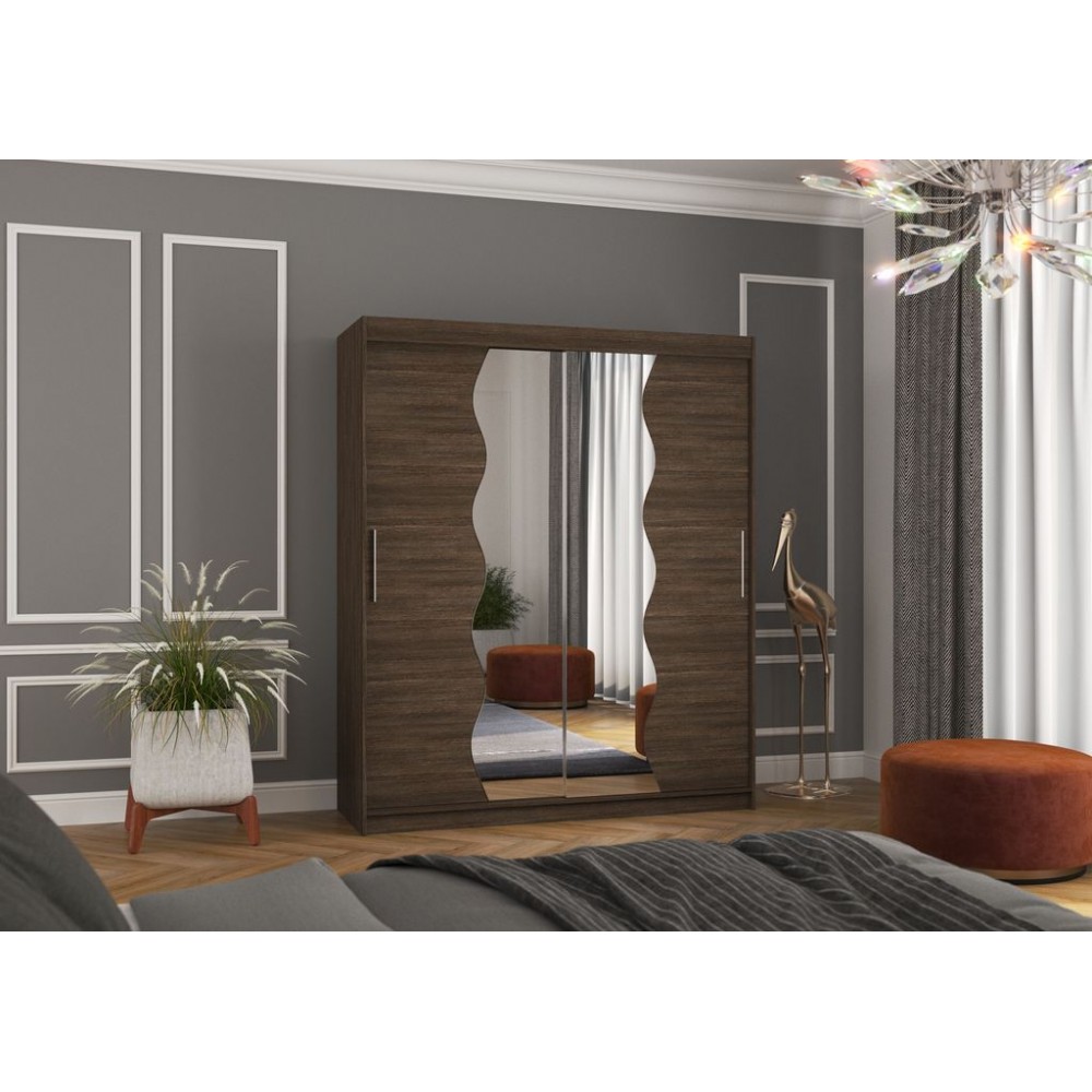 Ντουλάπα Ozark 180 συρόμενη-Kafe 180x58x215