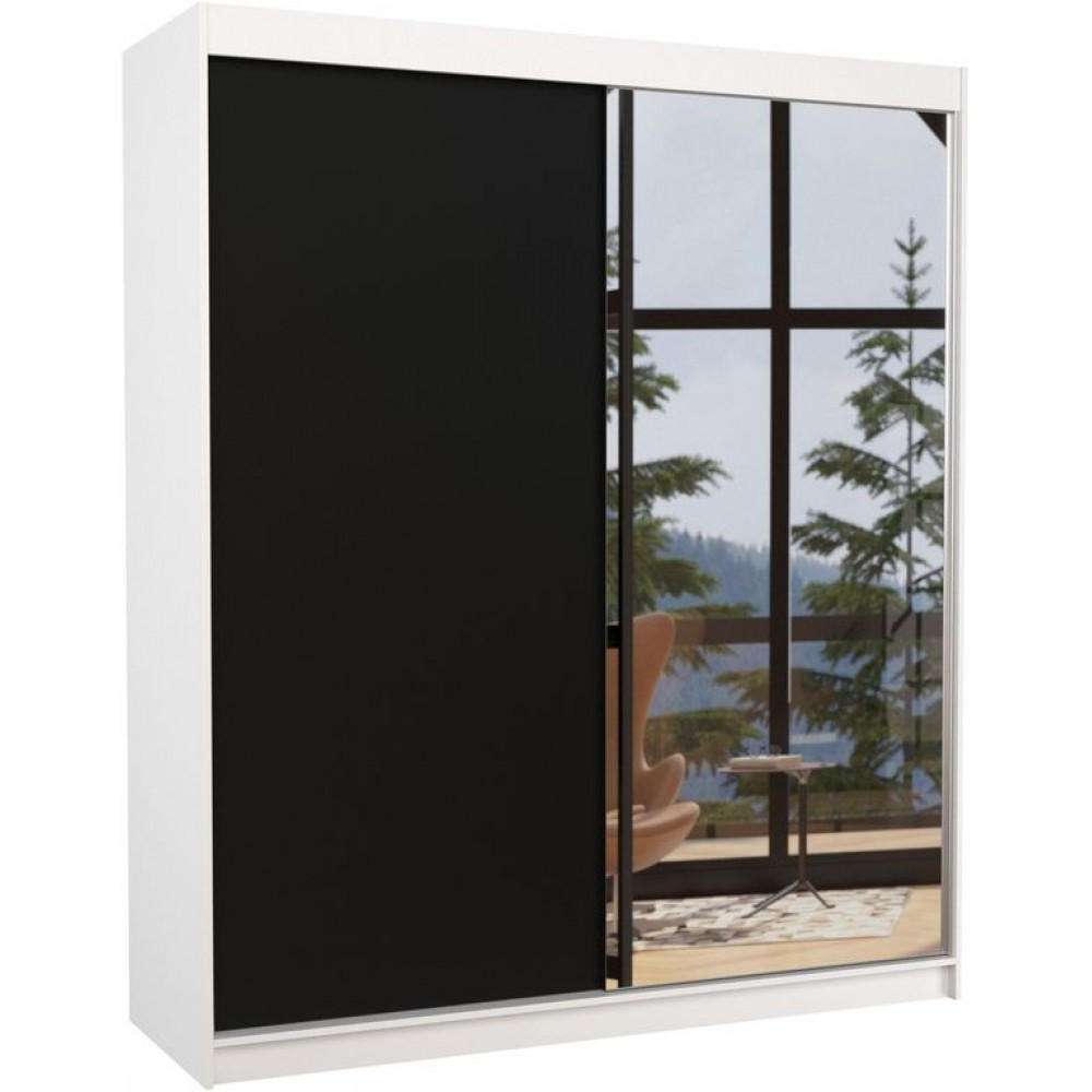 Ντουλάπα Vissal 180 συρόμενη-Leuko-Mauro 180x58x215