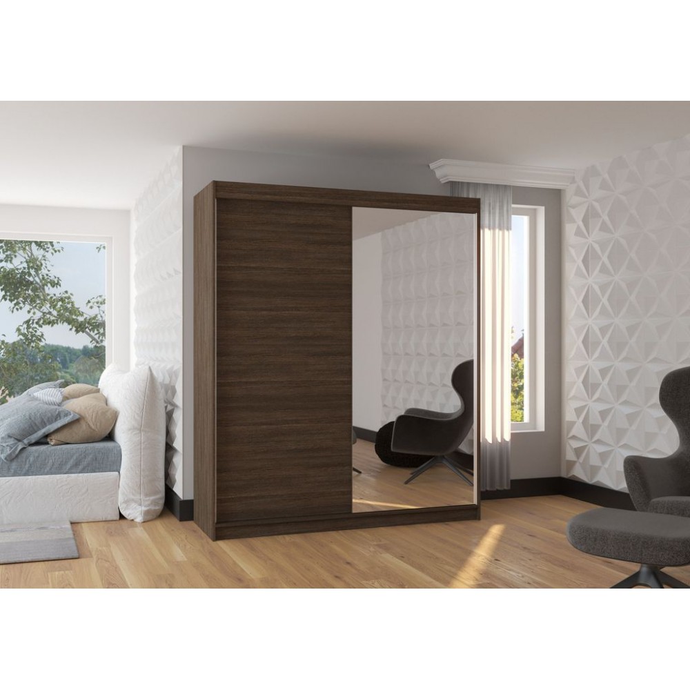 Ντουλάπα Vissal 180 συρόμενη-Kafe 180x58x215
