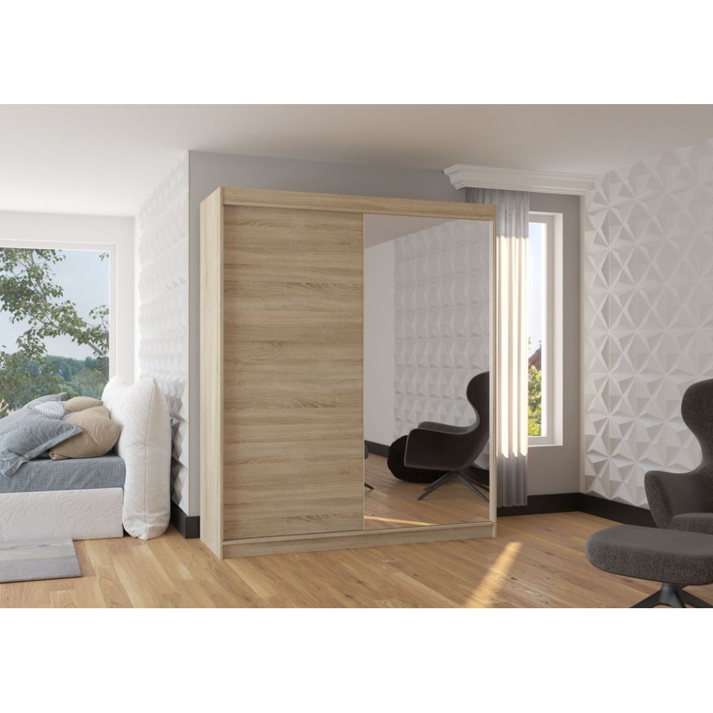 Ντουλάπα Vissal 180 συρόμενη-Drus 180x58x215
