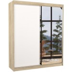 Ντουλάπα Vissal 180 συρόμενη-Drus-Leuko 180x58x215