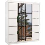 Ντουλάπα Scott 180 συρόμενη-Leuko 180x58x215
